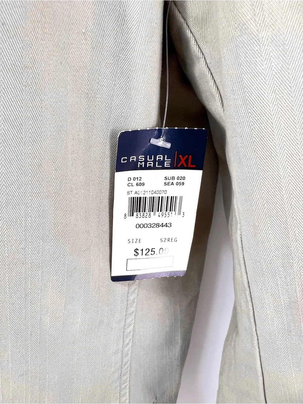 626 Blue Vintage Surplus Co Beige Mens 2 Button Jacket Size 52 R Cotton NWT